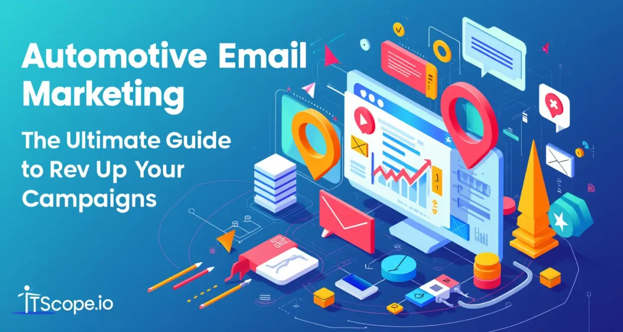 Automotive Email Marketing illustration showcasing key strategies discussed in the blog