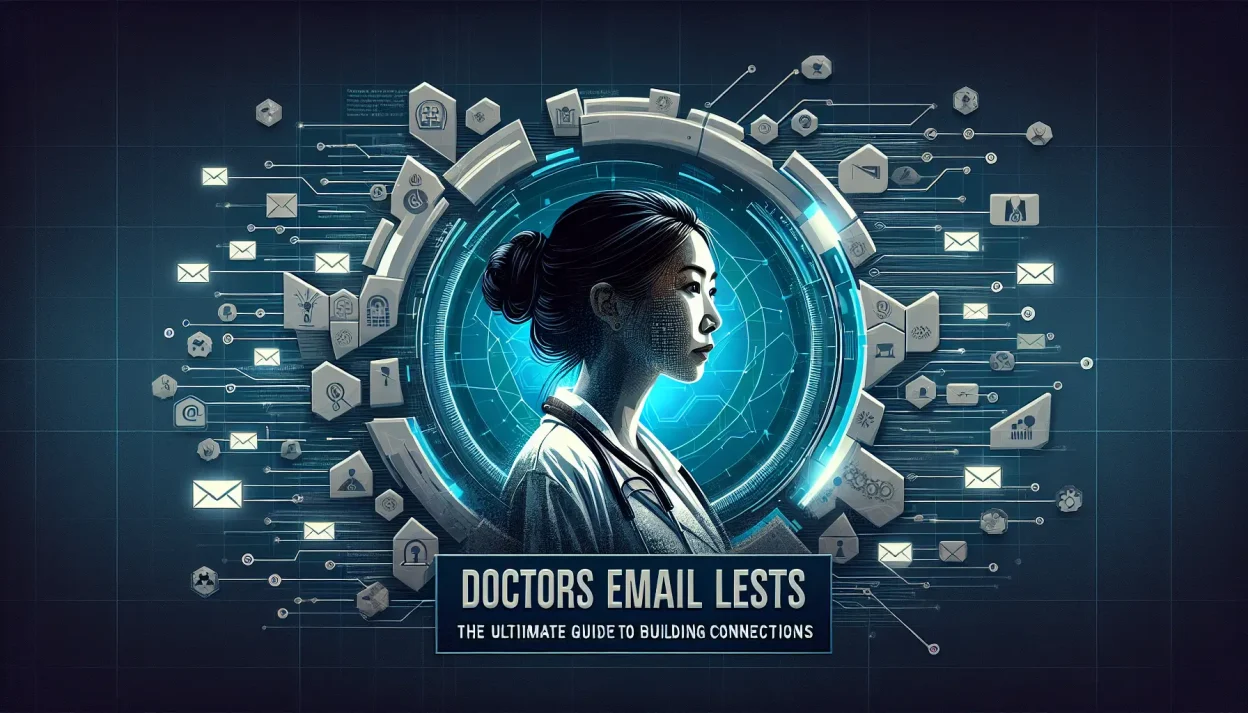 Doctors Email Lists illustration showing connectivity in healthcare through email