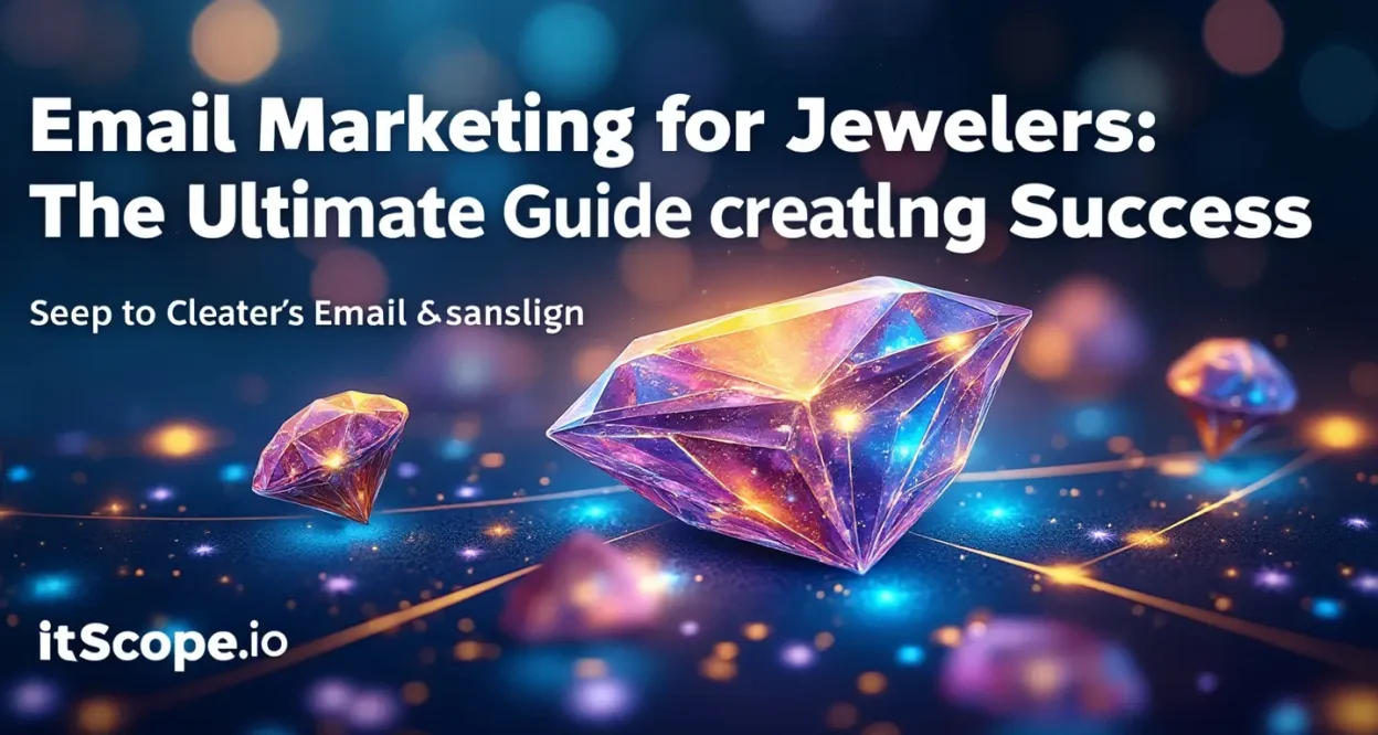 Email marketing for jewelers illustration showing strategy and luxury in digital campaigns