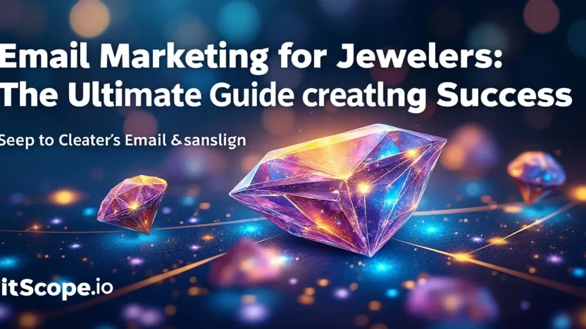 Email marketing for jewelers illustration showing strategy and luxury in digital campaigns