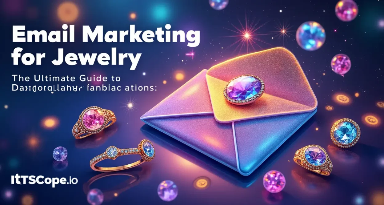 Email marketing for jewelry illustration showcasing digital campaign concepts