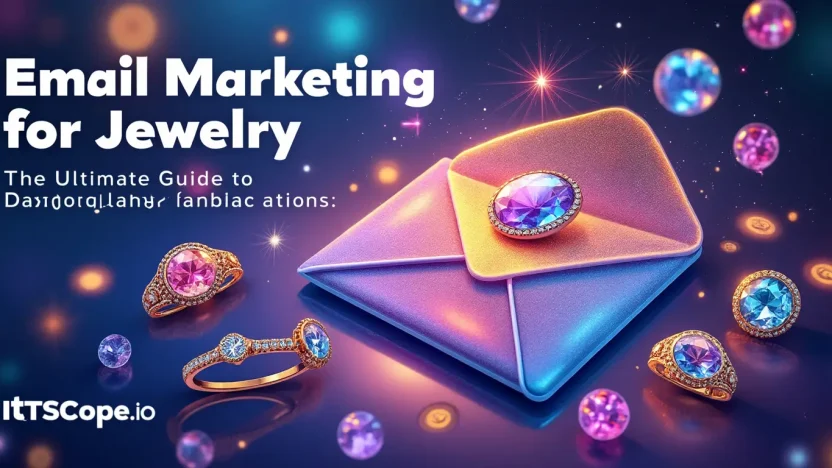 Email marketing for jewelry illustration showcasing digital campaign concepts