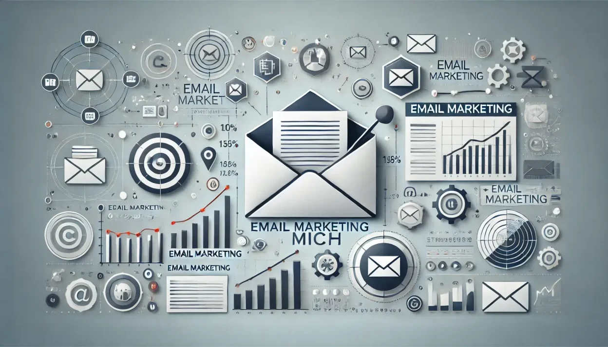 Email Marketing Mich illustration showing effective email strategies and concepts