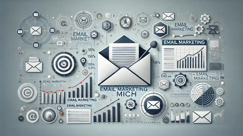 Email Marketing Mich illustration showing effective email strategies and concepts