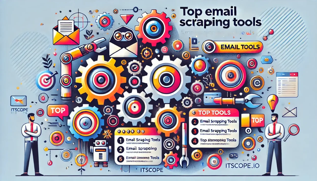 Email Scraping Tool illustration showing various applications and benefits discussed in the blog