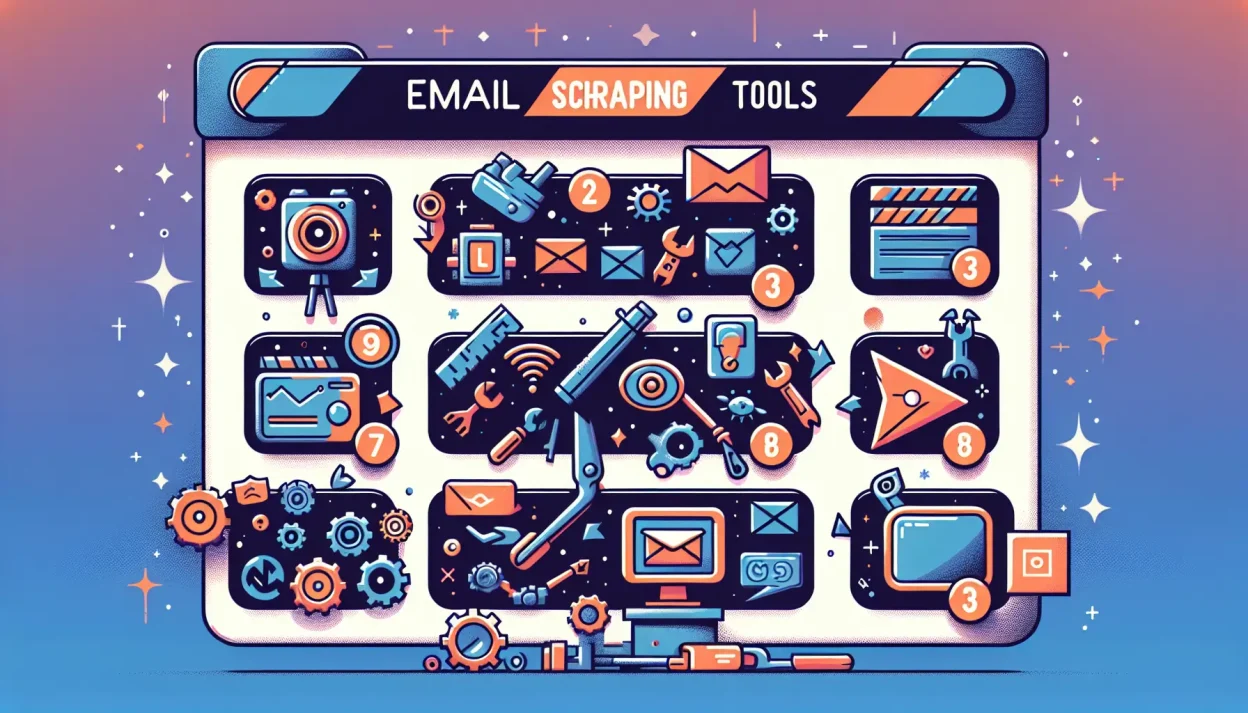 Email Scraping Tools - Illustration of a team collaborating on email marketing strategies for outsourcing