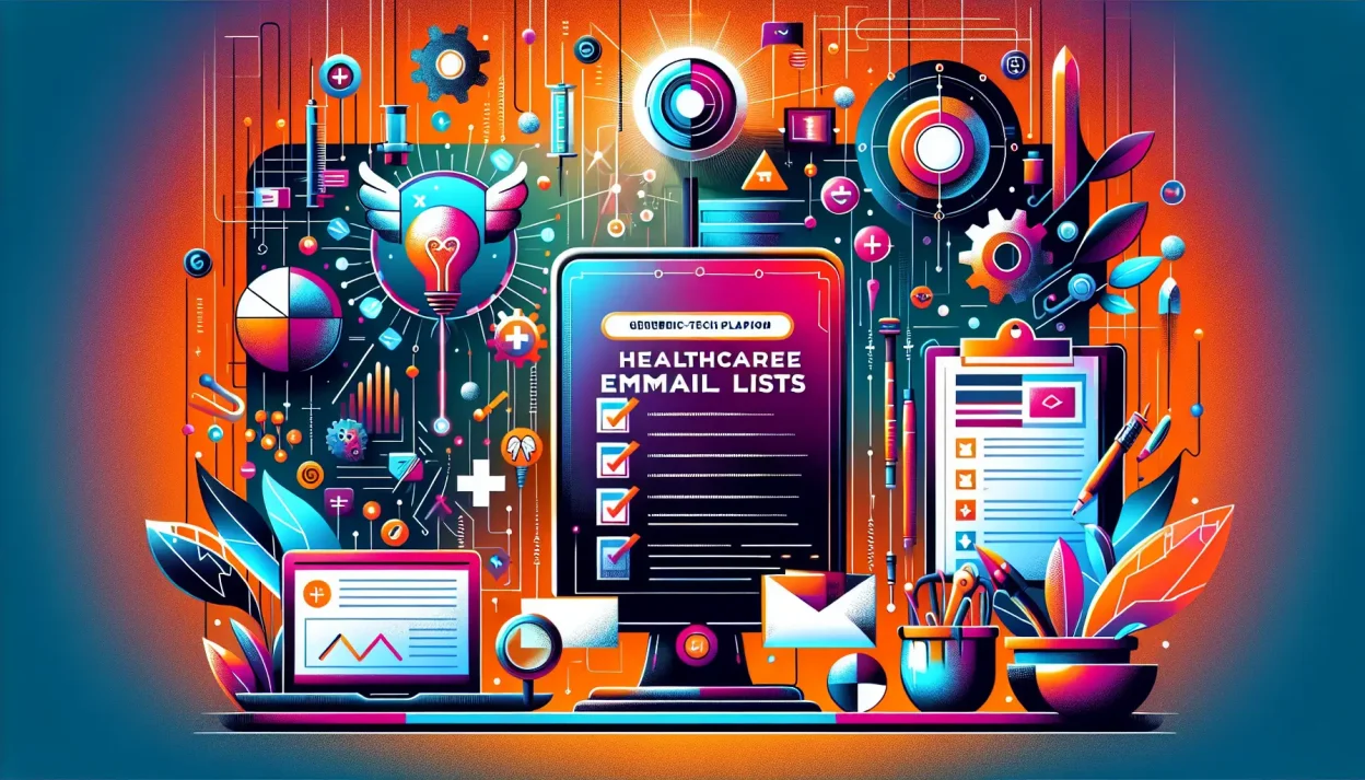 Healthcare Email Lists guide illustration showcasing marketing strategies