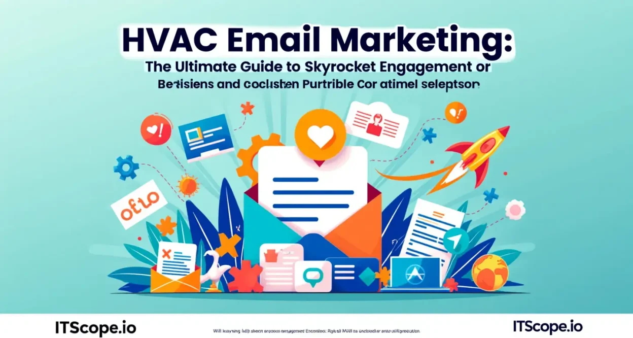 HVAC Email Marketing illustration showing effective strategies and engagement tips