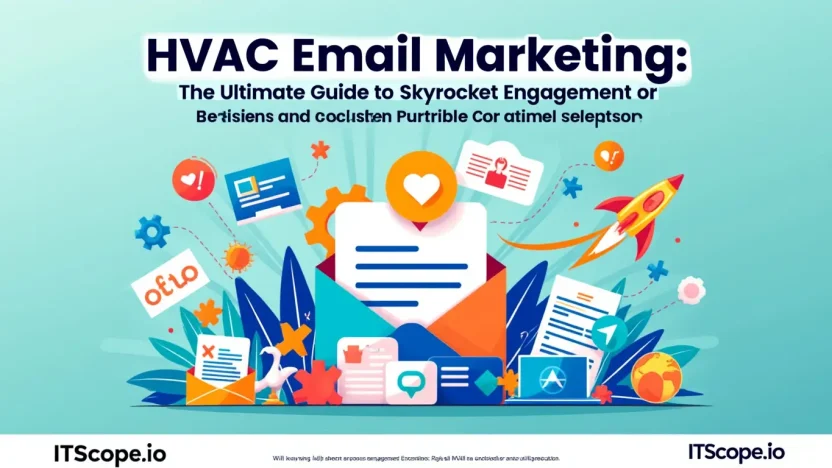 HVAC Email Marketing illustration showing effective strategies and engagement tips