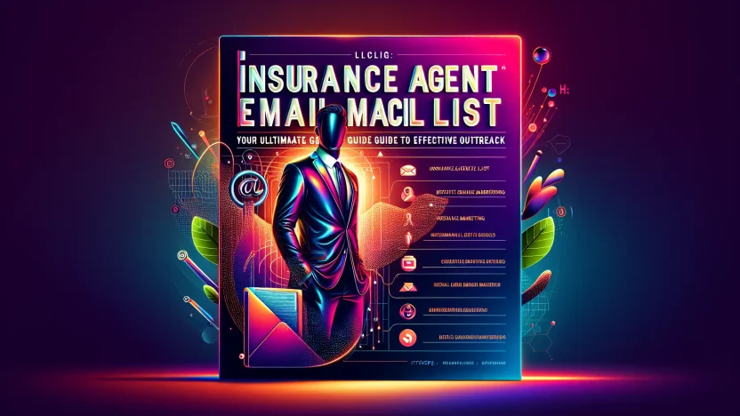 Insurance Agent Email List concept with digital marketing elements