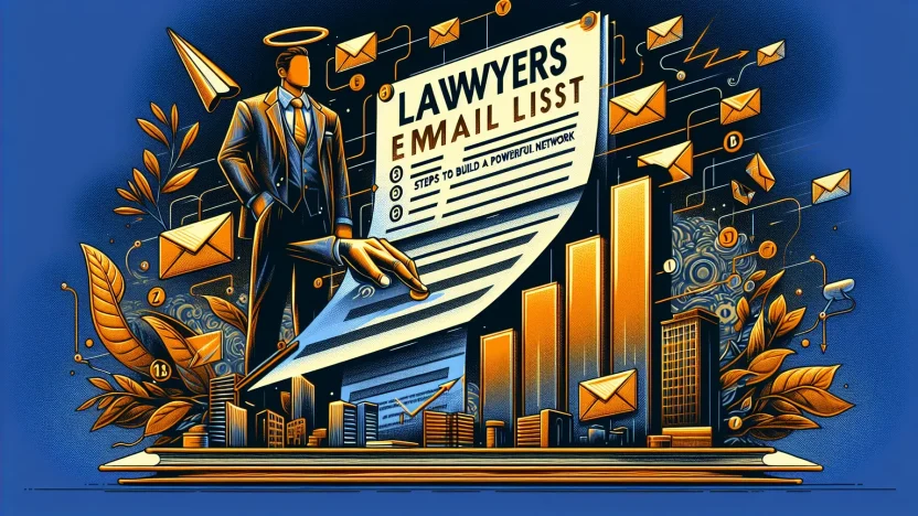 Lawyers Email List illustration showing step-by-step network building