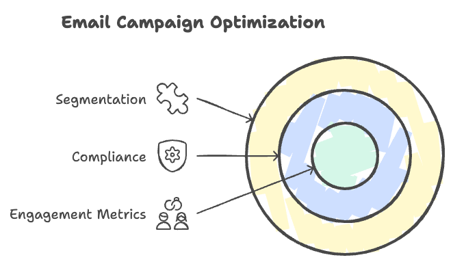 Graphic illustrating the rise of targeted pharmaceutical emails over the past decade, highlighting increased professional interaction.