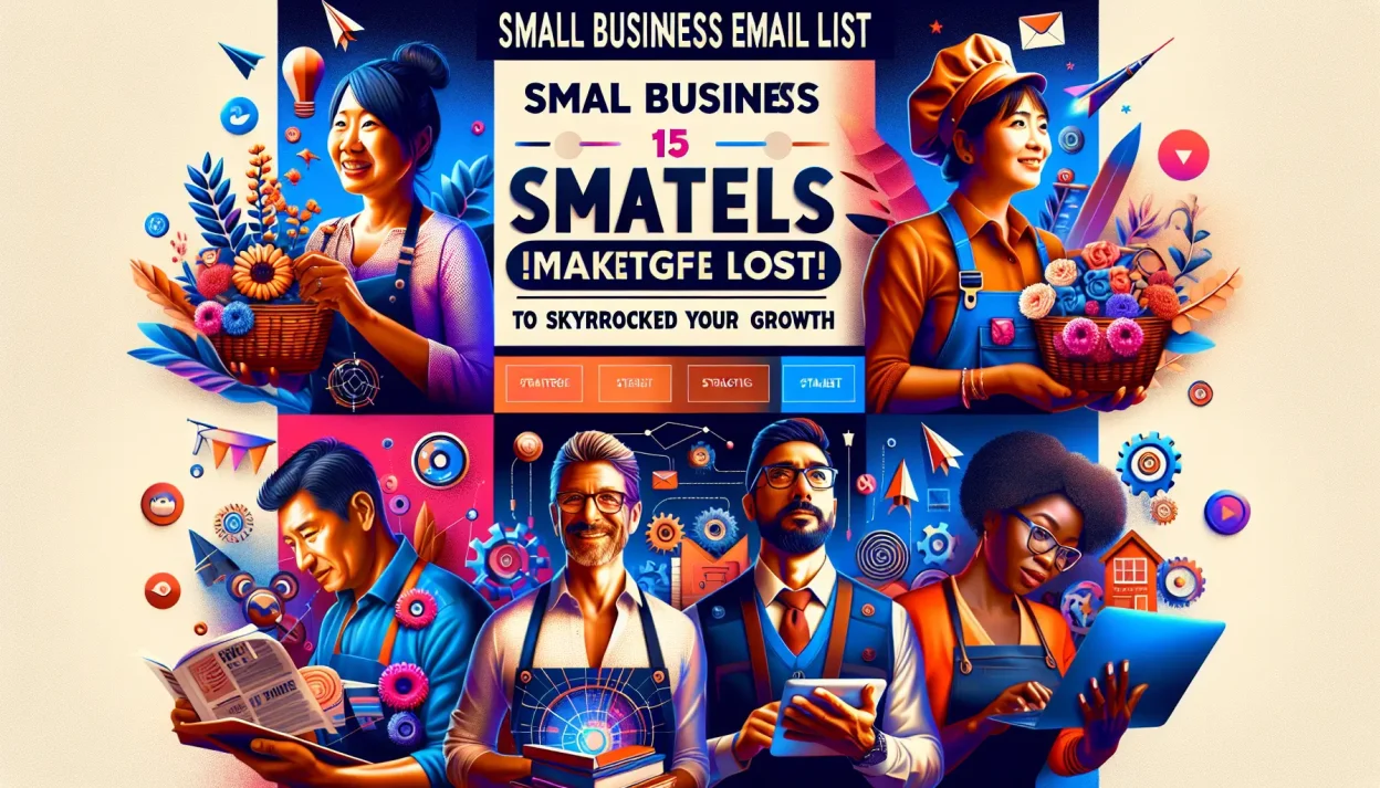 Small Business Email List featured image showing strategic concepts for growth