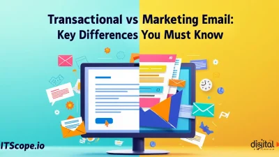 Transactional vs Marketing Email comparison illustration demonstrating their key differences as discussed in the blog.