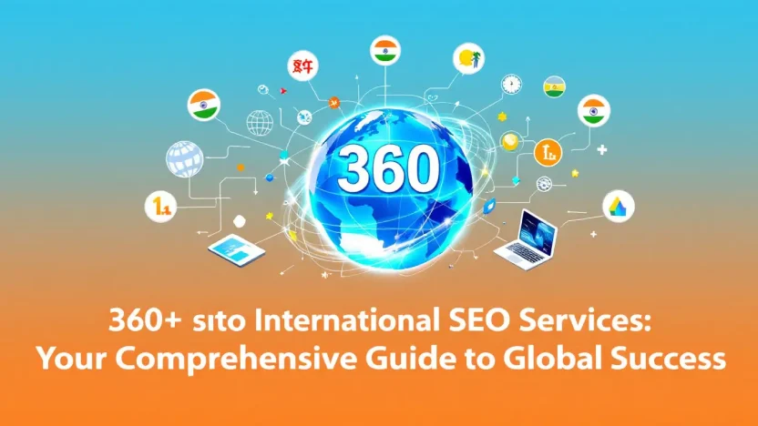 360 International SEO Services illustration showcasing global SEO strategies