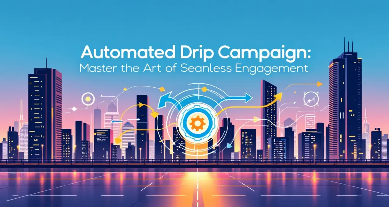 Automated drip campaign illustration showing seamless customer engagement process