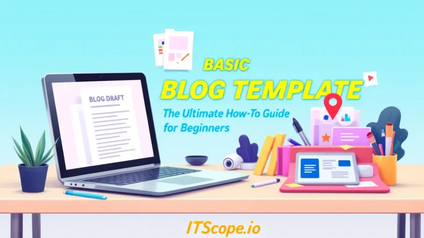 Basic Blog Template illustration showing key concepts of blog creation