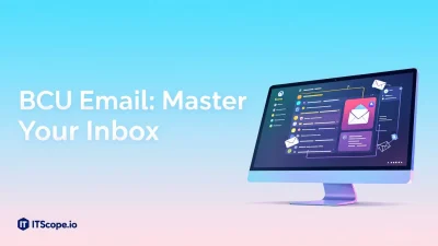 BCU email illustration demonstrating inbox mastery with organized digital tools