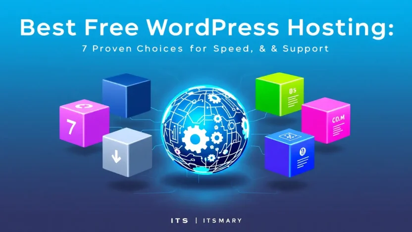 Best Free WordPress Hosting infographic highlighting key providers and features