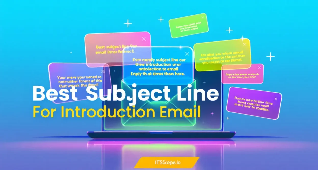 Best subject line for introduction email illustration showing highlighted email subjects