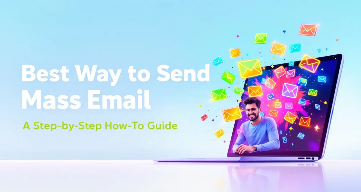 Best way to send mass email illustration depicting effective email strategies