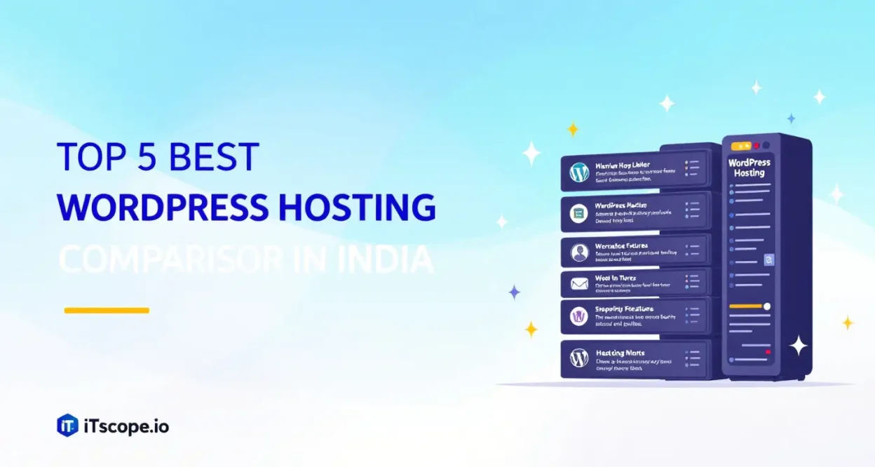 Comparison of Best WordPress Hosting in India providers with highlighted features