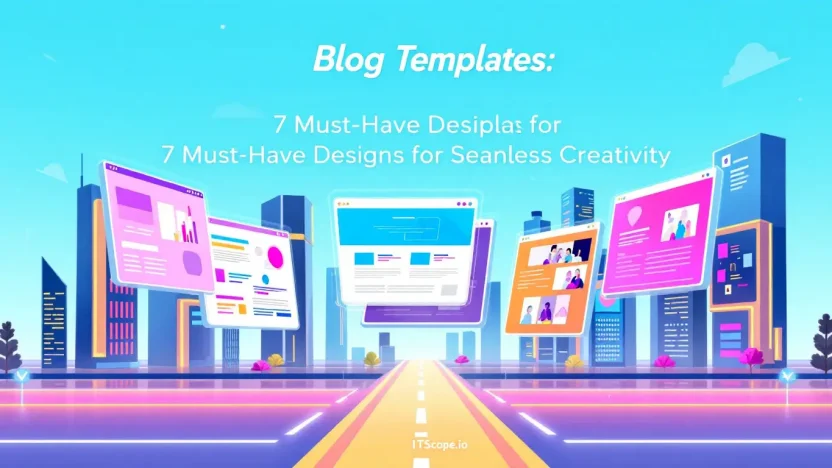 Blog Templates illustration showing key designs for creative content