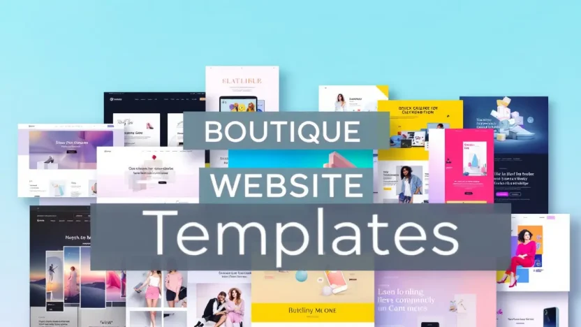 Boutique website templates featuring stunning, modern designs