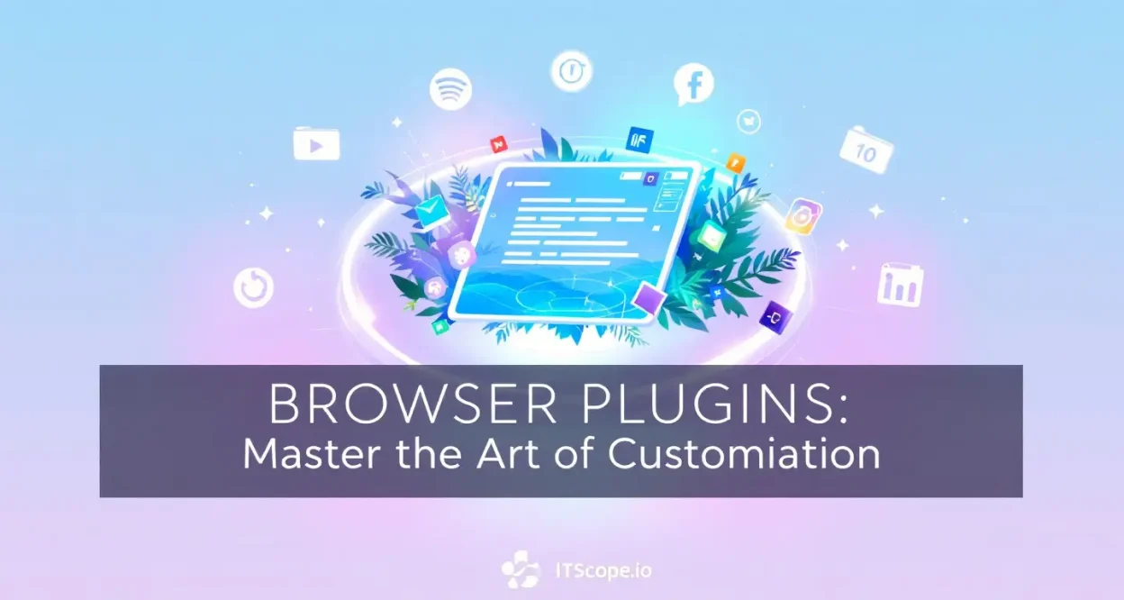 Illustration of browser plugins enhancing a digital experience, signifying customization concepts from the guide.