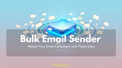 Bulk email sender illustration showing the process of managing email campaigns efficiently