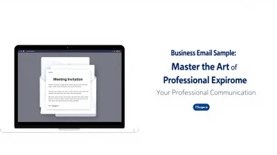 Business Email Sample illustration showcasing professional email tips and templates