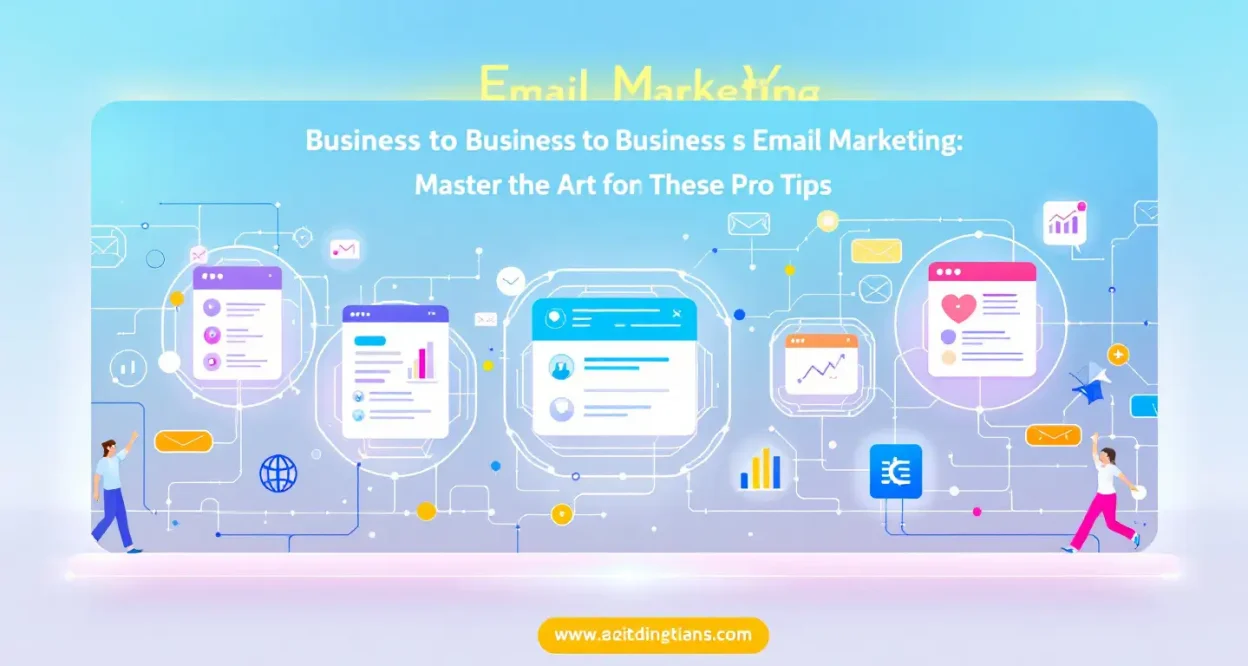 Business to Business Email Marketing illustration showing step-by-step processes and strategies discussed in the guide