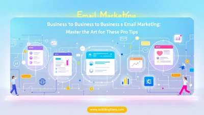 Business to Business Email Marketing illustration showing step-by-step processes and strategies discussed in the guide