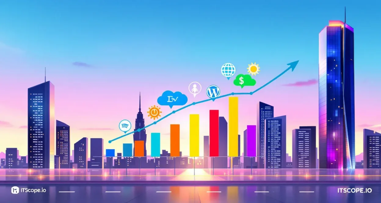 Cheap WordPress Hosting comparison illustration showing top affordable services