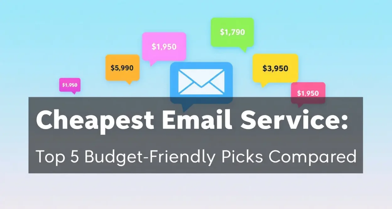 Cheapest email service comparison chart showing budget-friendly options