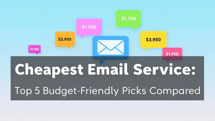 Cheapest email service comparison chart showing budget-friendly options