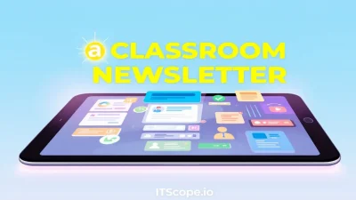 Classroom Newsletter illustration showing engaging digital newsletter concepts