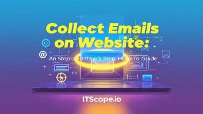 Collect Emails on Website illustration showing a subscription process