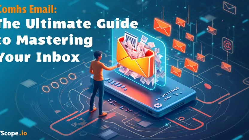 Comhs Email illustration showing a user mastering their inbox with innovative techniques
