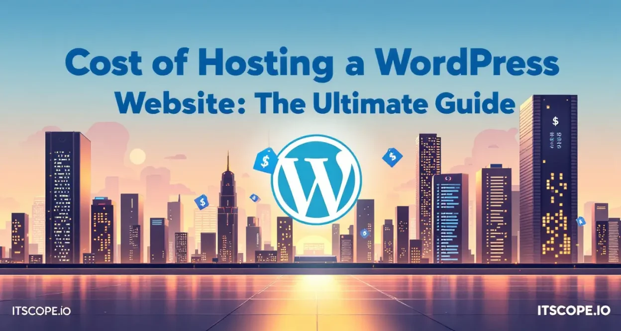 Cost of Hosting a WordPress Website illustration showing various hosting options and pricing elements discussed in the blog