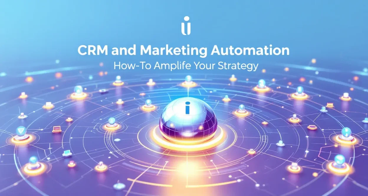 CRM and Marketing Automation digital illustration demonstrating strategy enhancement techniques