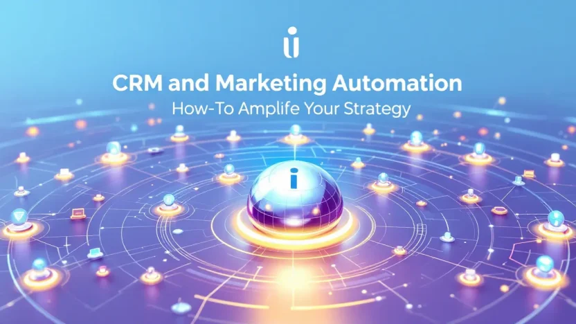 CRM and Marketing Automation digital illustration demonstrating strategy enhancement techniques