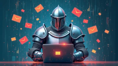 Crusader Email guide illustration depicting a digital knight mastering email strategies