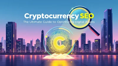 Cryptocurrency SEO guide illustration highlighting key optimization strategies