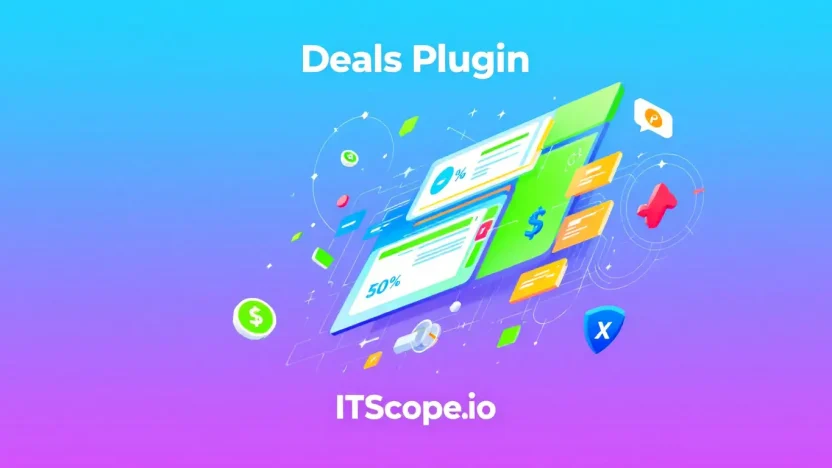 Deals Plugin illustration showing how to save on purchases using a plugin