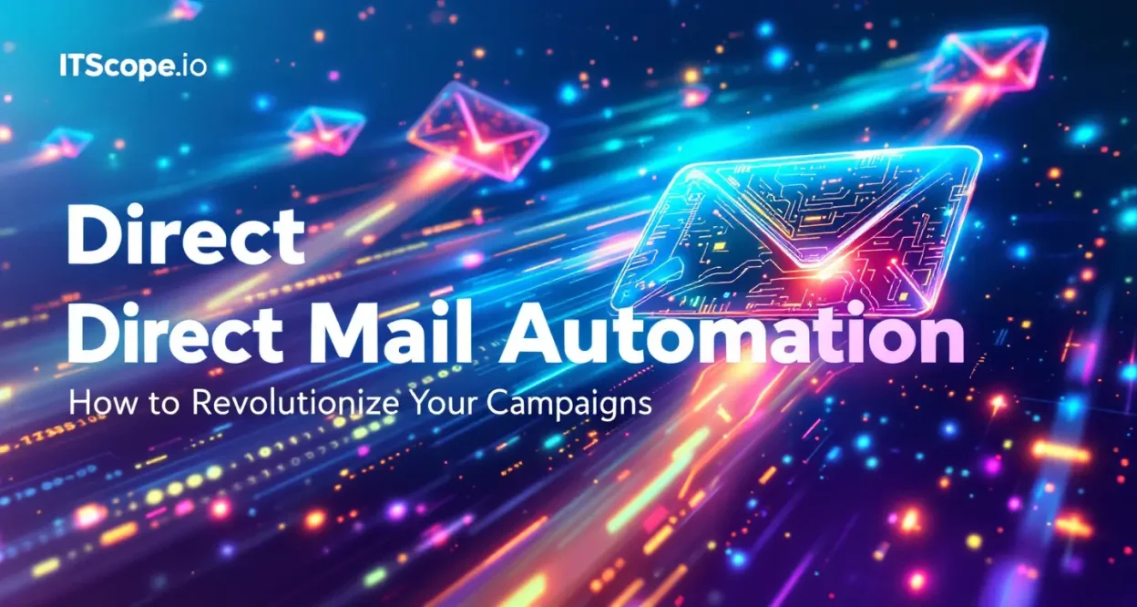 Direct Mail Automation illustration showing automated marketing strategies