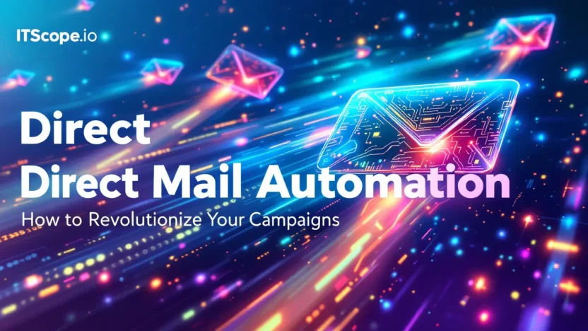 Direct Mail Automation illustration showing automated marketing strategies