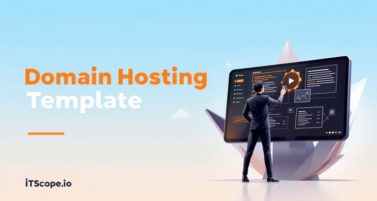 Domain hosting template illustration showcasing deployment strategies in a how-to guide