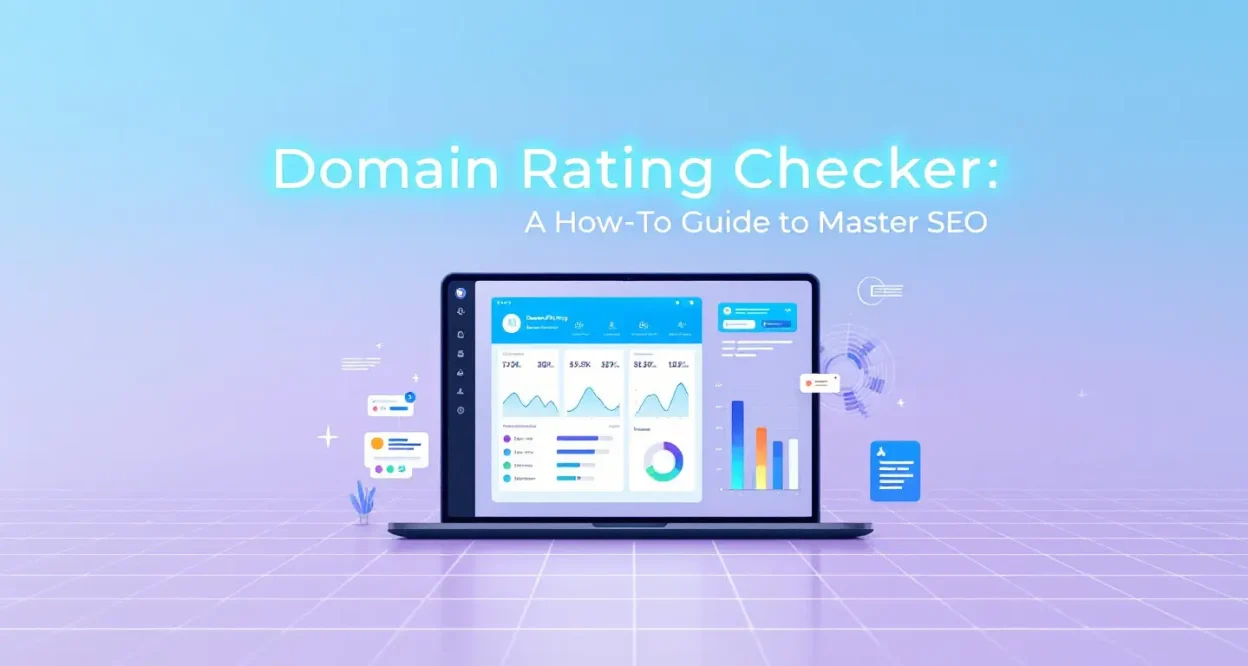 Domain Rating Checker tool illustration demonstrating key SEO strategies discussed in the guide