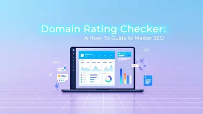 Domain Rating Checker tool illustration demonstrating key SEO strategies discussed in the guide